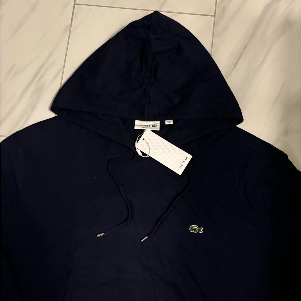 Men’s Lacoste Lightweight Pullover Hoodie - Picture 2 of 4